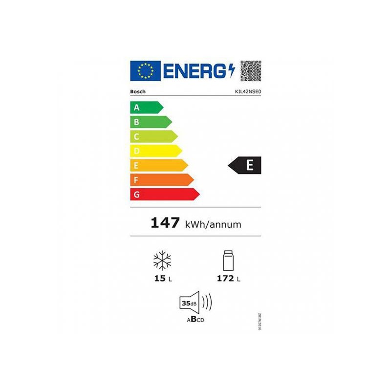 Réfrigérateur BOSCH Intégrable 1 porte - Niche de 122cm - Freezer 4*