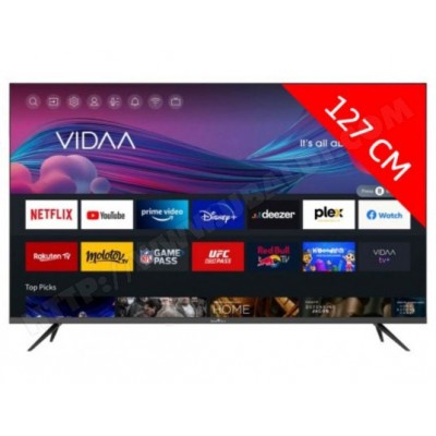 TV LED SMART TECH 50 POUCES - 126CM - mode hotel simplifié - VESA 200x200- SMART TV NETFLIX -  HD